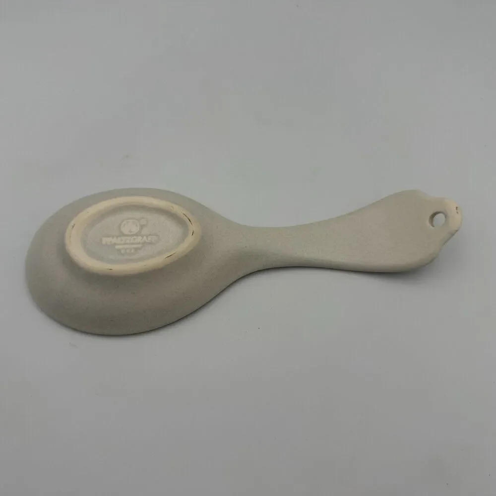 Vintage Pfaltzgraff Yorktowne Stoneware Spoon Rest Blue Floral Made in USA